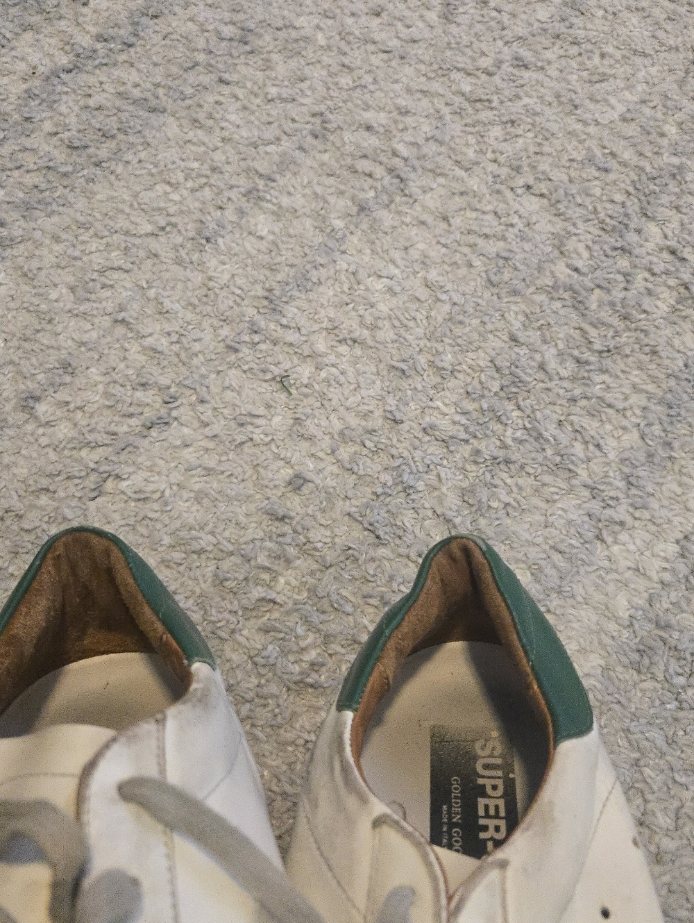 Golden Goose Super-Star Leather Low-Top Sneakers - White/Green 44, 10, 10.5 - Picture 16 of 16